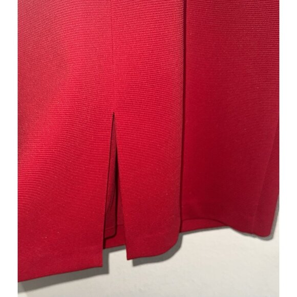 Adrianna Papell Womens Cocktail Dress Beaded Halter Knee Length Lined 4 Red New - Picture 7 of 11